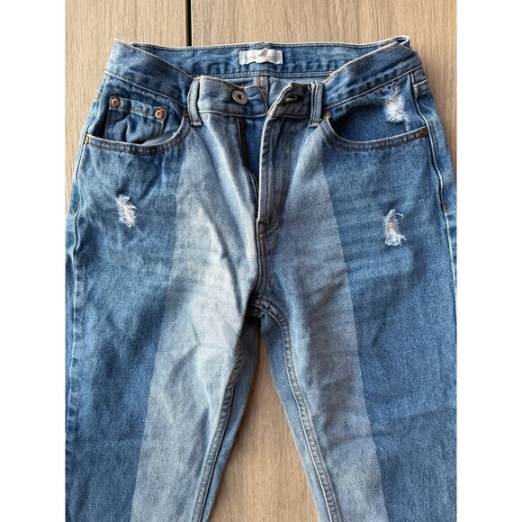 Straight Two Toned Patched Jeans - Size S - Picture 2 of 4